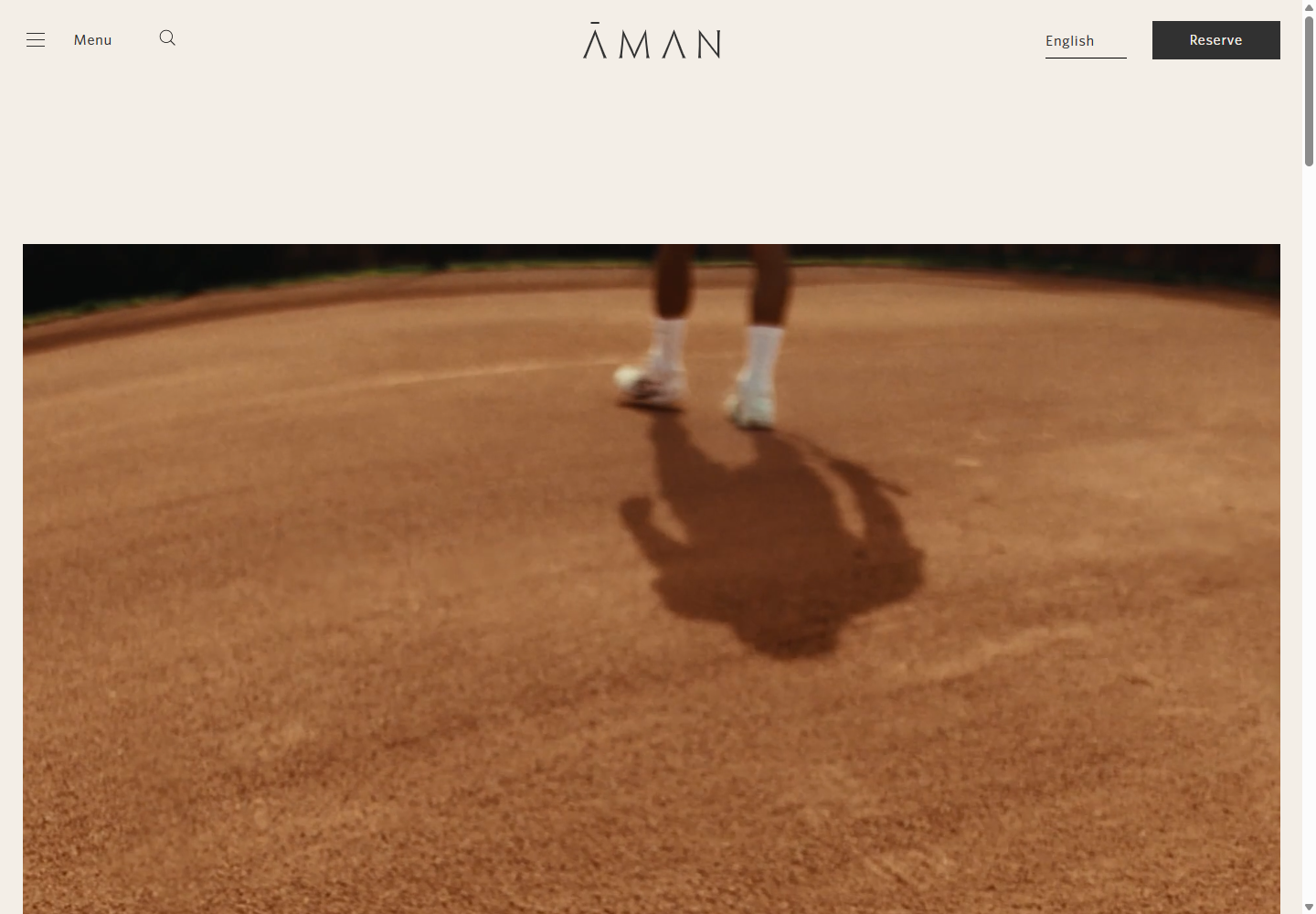 Amanの公式サイト画面