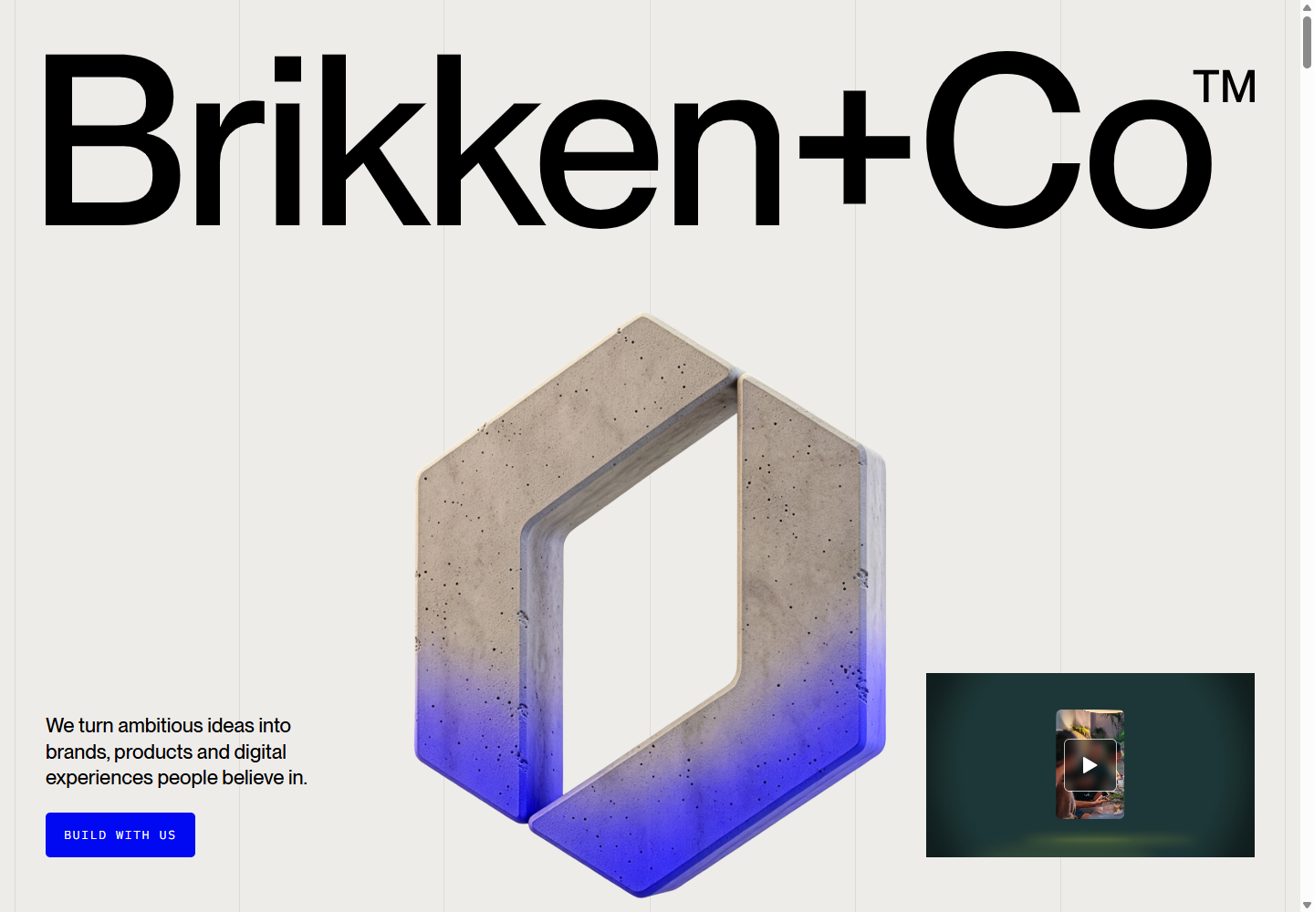 Brikken+Coの公式サイト画面
