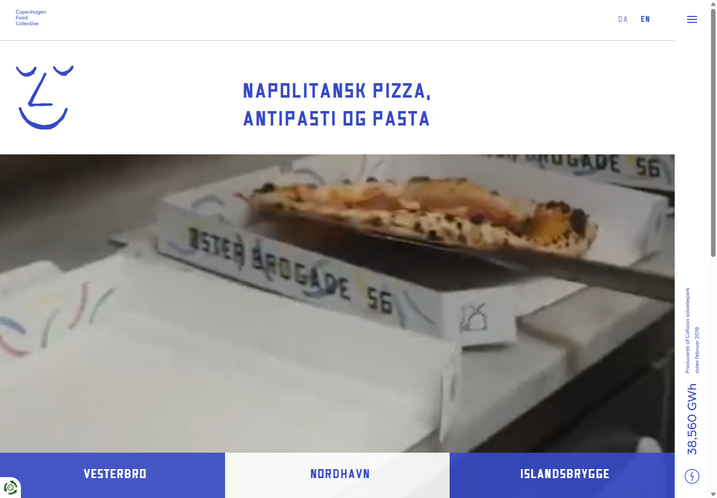 Corsa Pizzaの公式サイト画面