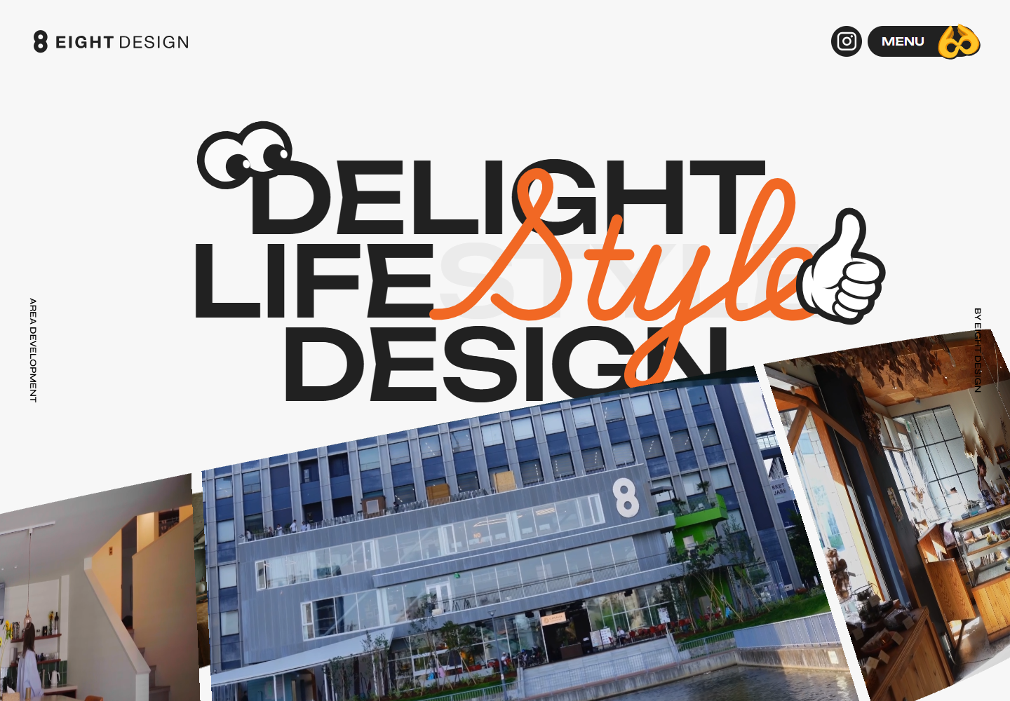 EIGHT DESIGNの公式サイト画面