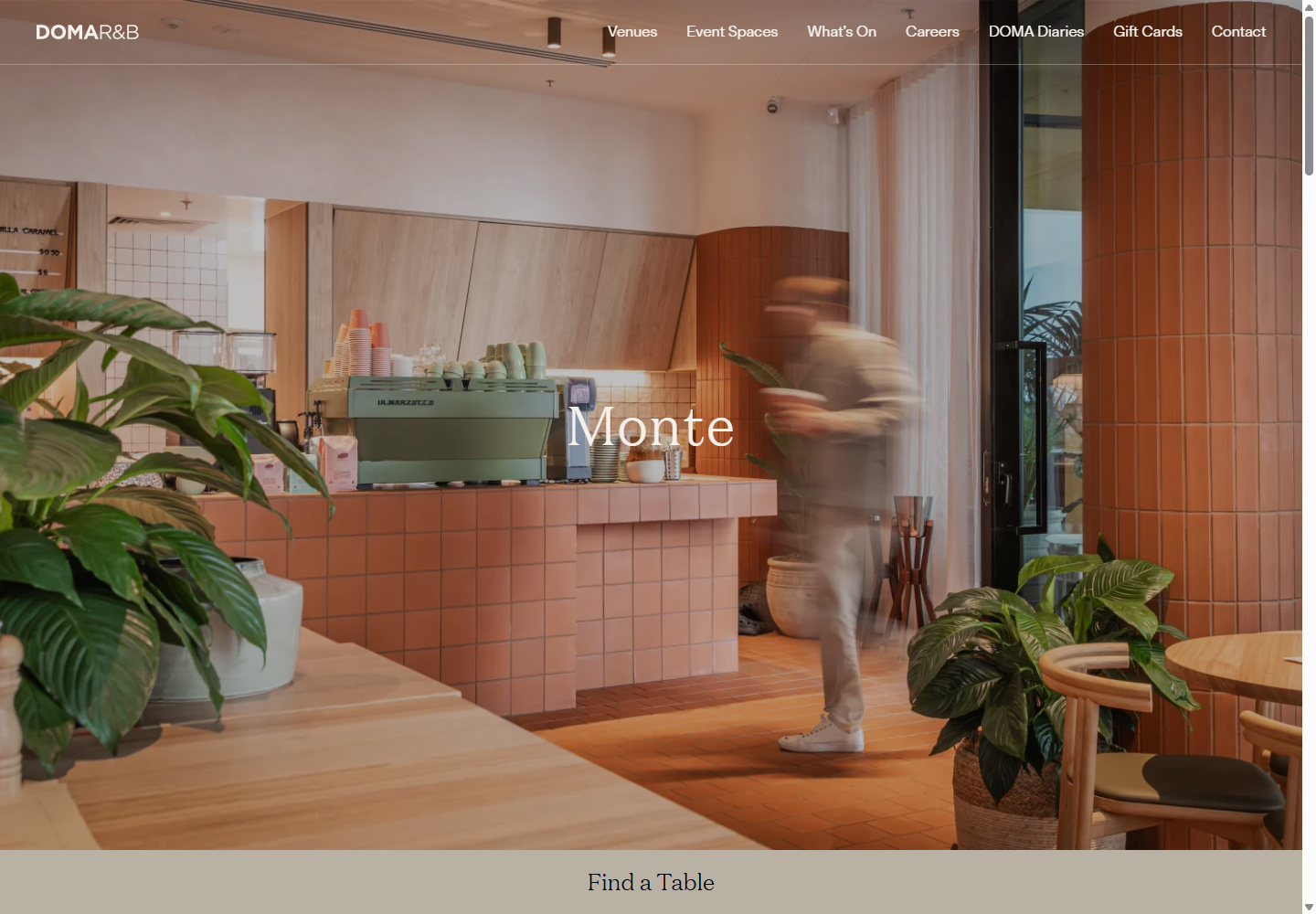 Monteの公式サイト画面