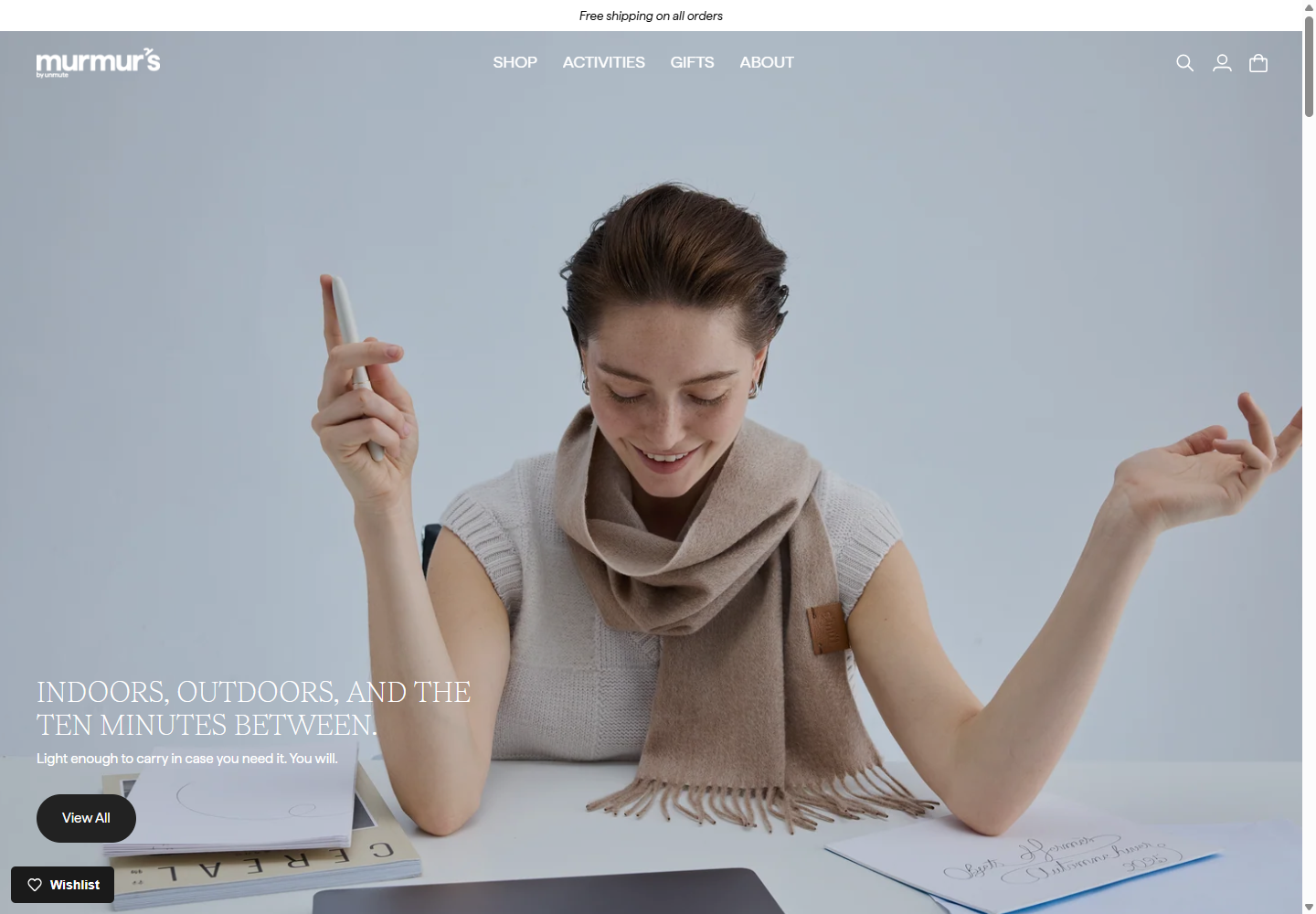 Murmursの公式サイト画面