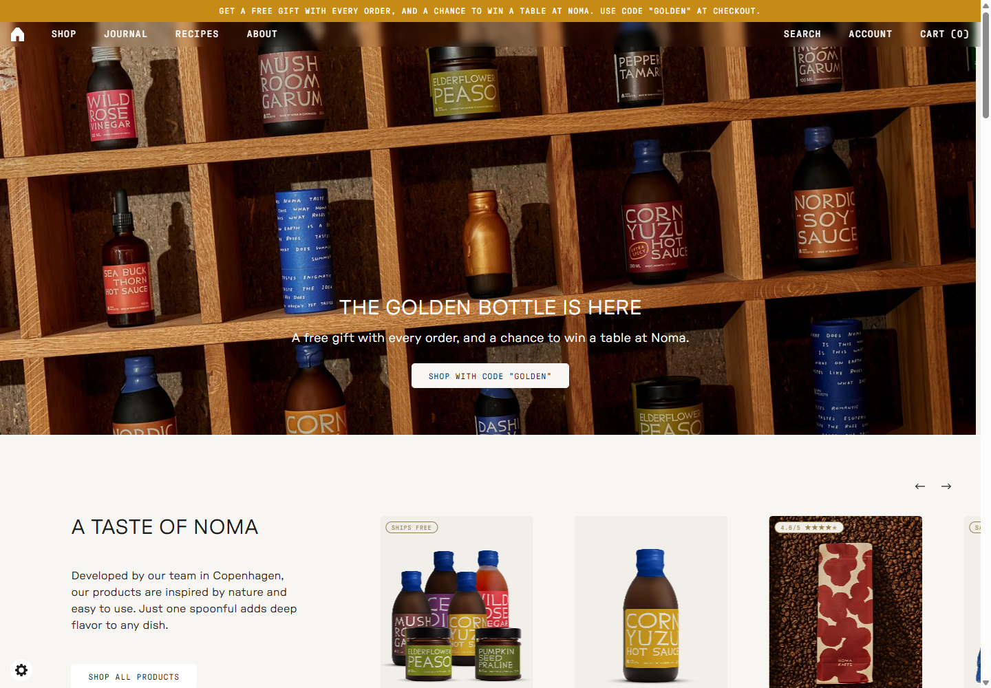 Noma Projectsの公式サイト画面