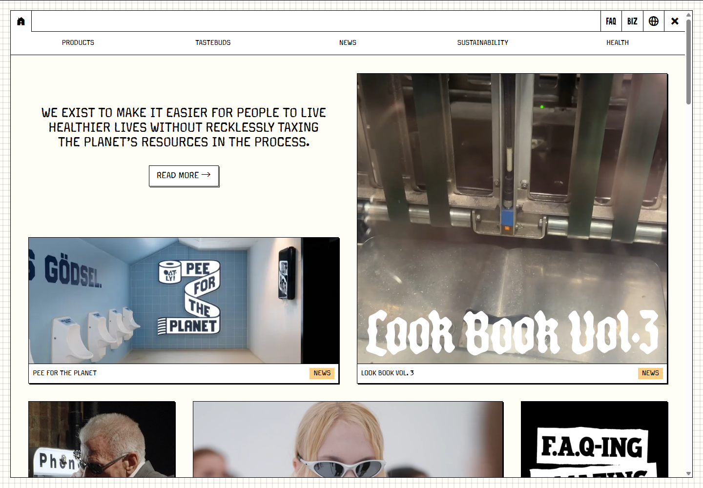 Oatlyの公式サイト画面