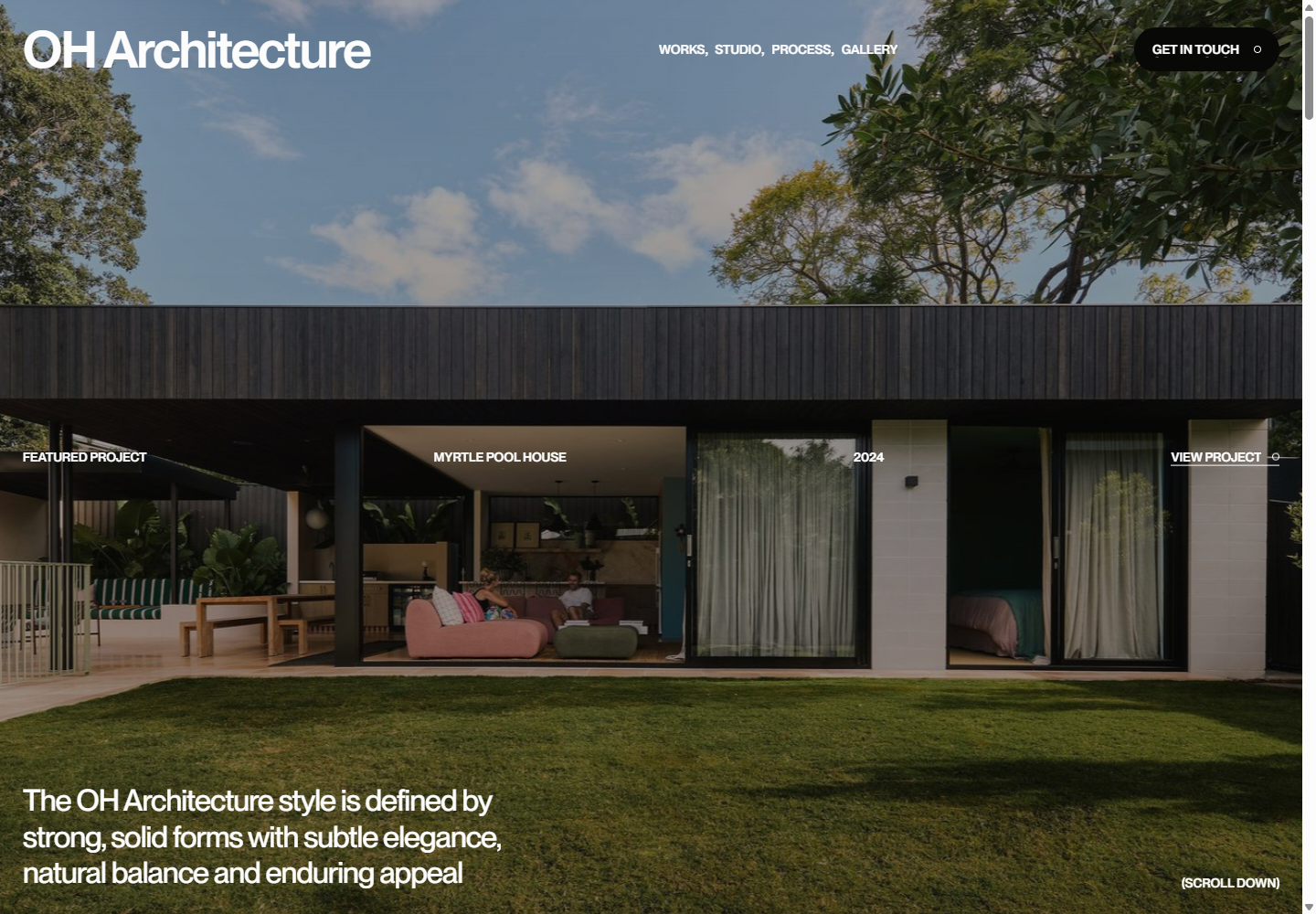 OH Architectureの公式サイト画面