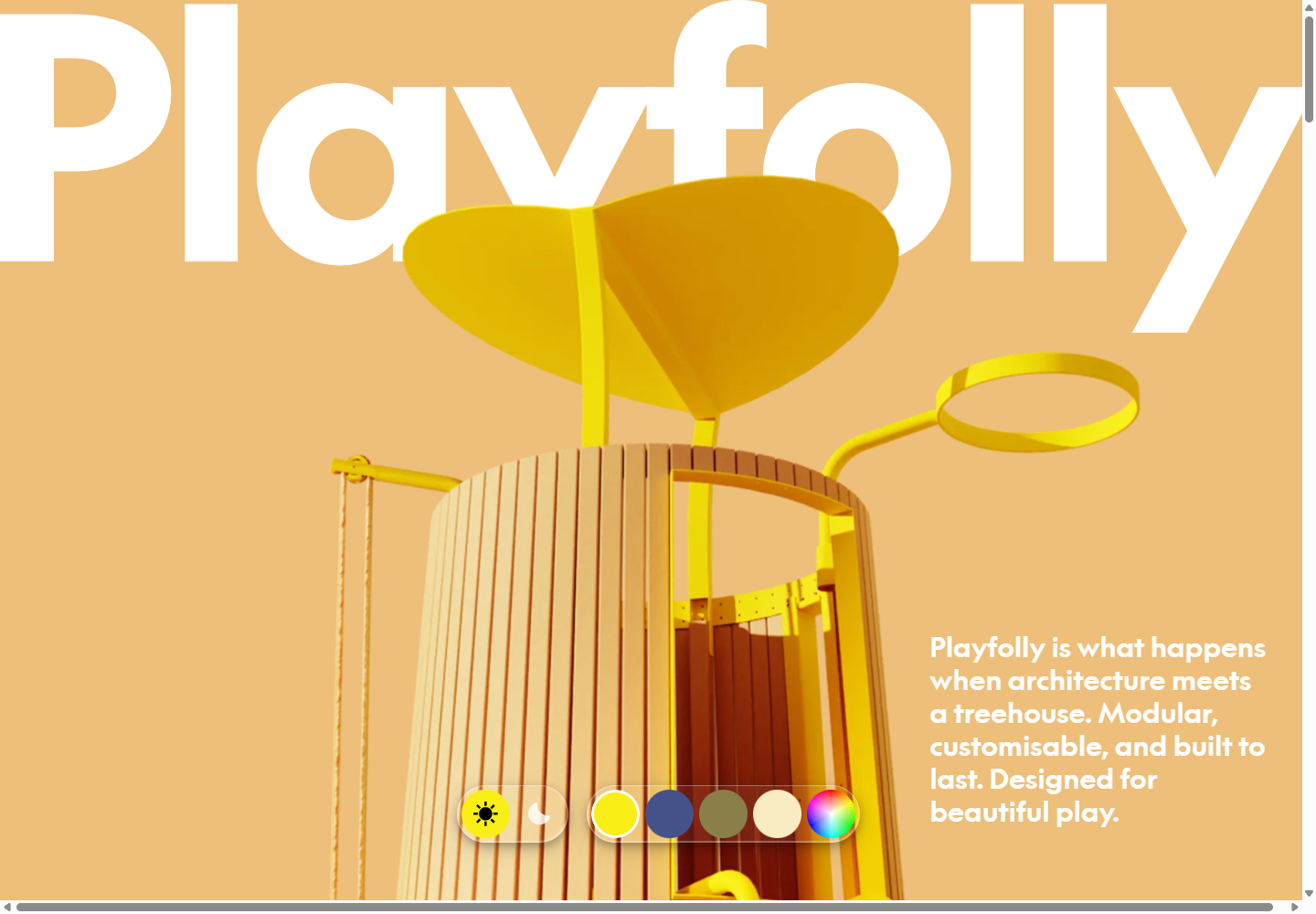 Playfollyの公式サイト画面