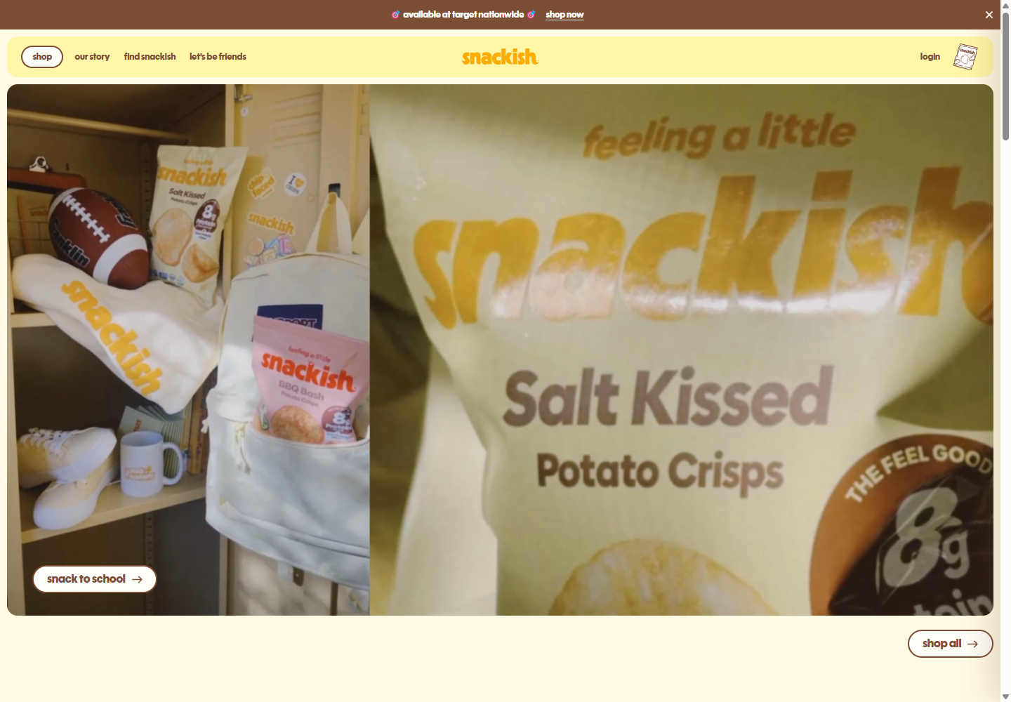 Snackishの公式サイト画面