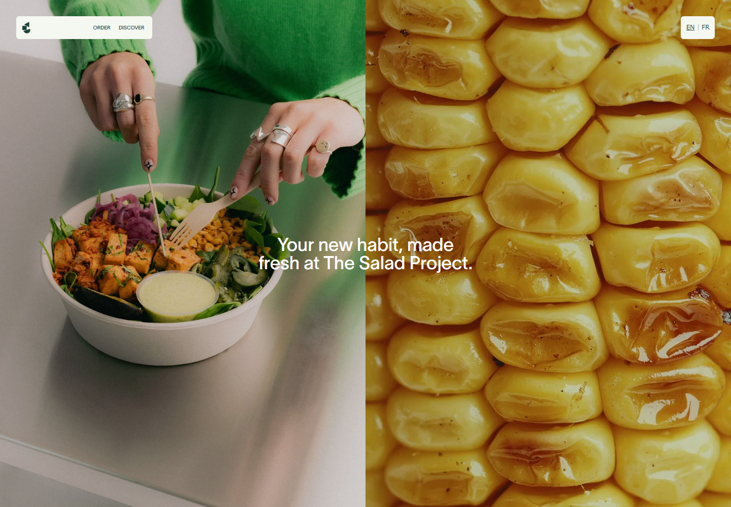 The Salad Projectの公式サイト画面